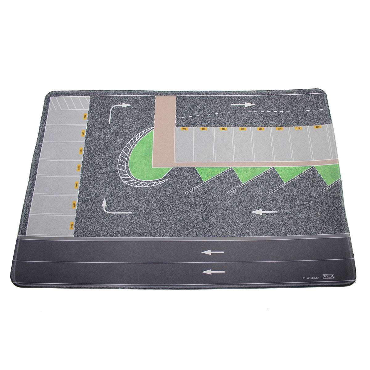 1:64 Scale Parking Road Garage Football Field Toy Mat Mouse Pad For Diecast Car Model Dolls Scene Display