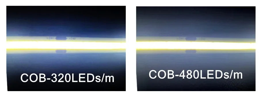 DC 12V 24V COB Strip 320Leds/480LedsM High Density RA90/RA95 Pink Yellow Ice Blue Red Green Flexible Ribbon Rope FOB LED Light
