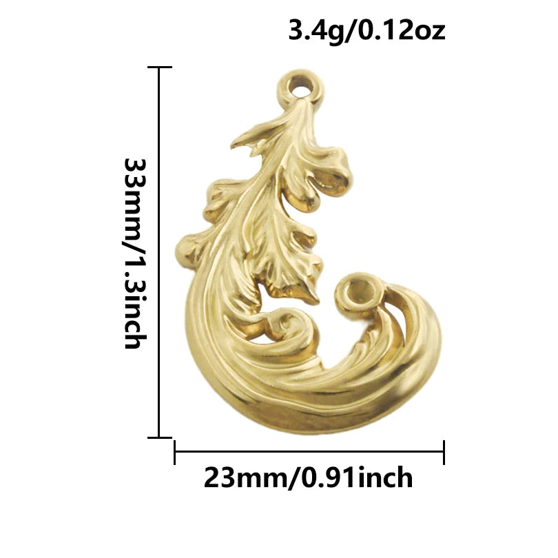 5pcs Stainless Steel Bee Spider Cicada Butterfly Dragonfly Flower Tree Grass Pendants Insects Charms Jewelry Making Accessories