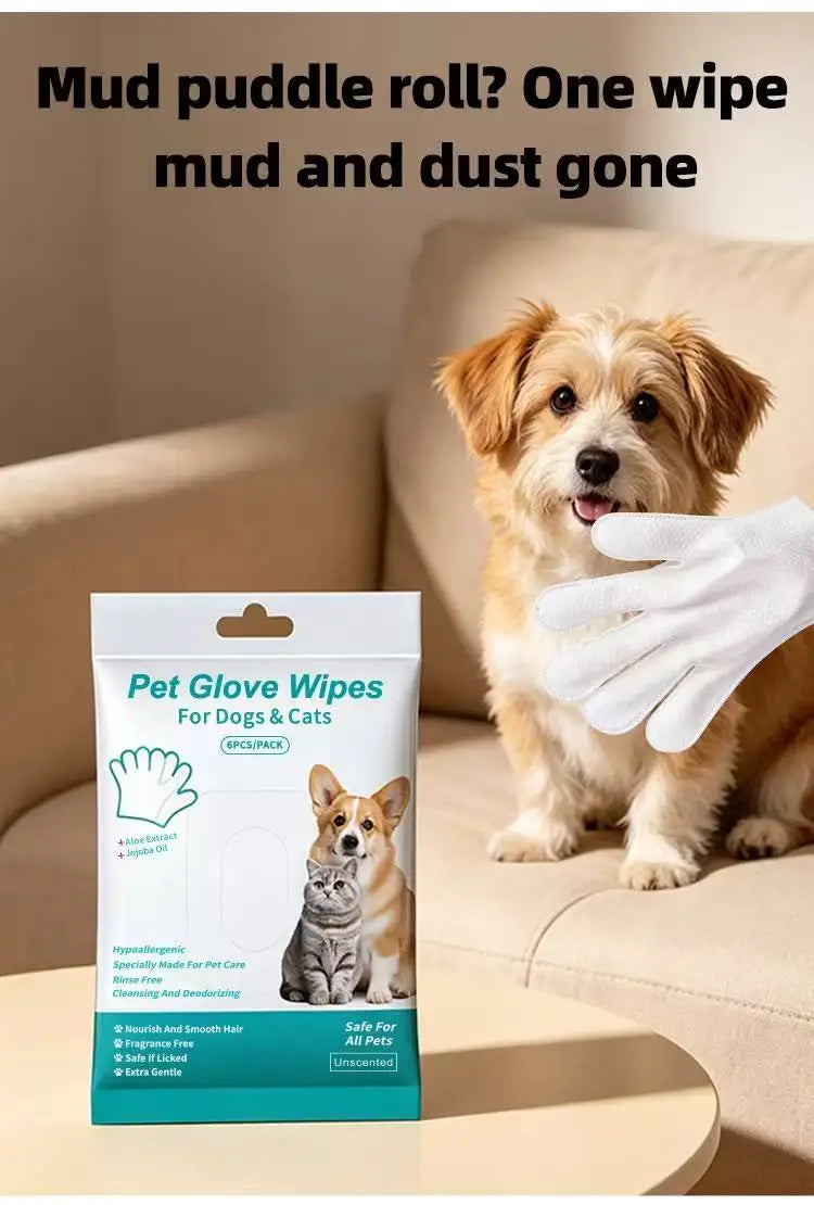 Dry Cracked Paw Repair Wipes Pet Cleaning Kit Hydrating Moisturizing Soothing Foot Care Wet Wipes for Dog Cat Sensitive Skin