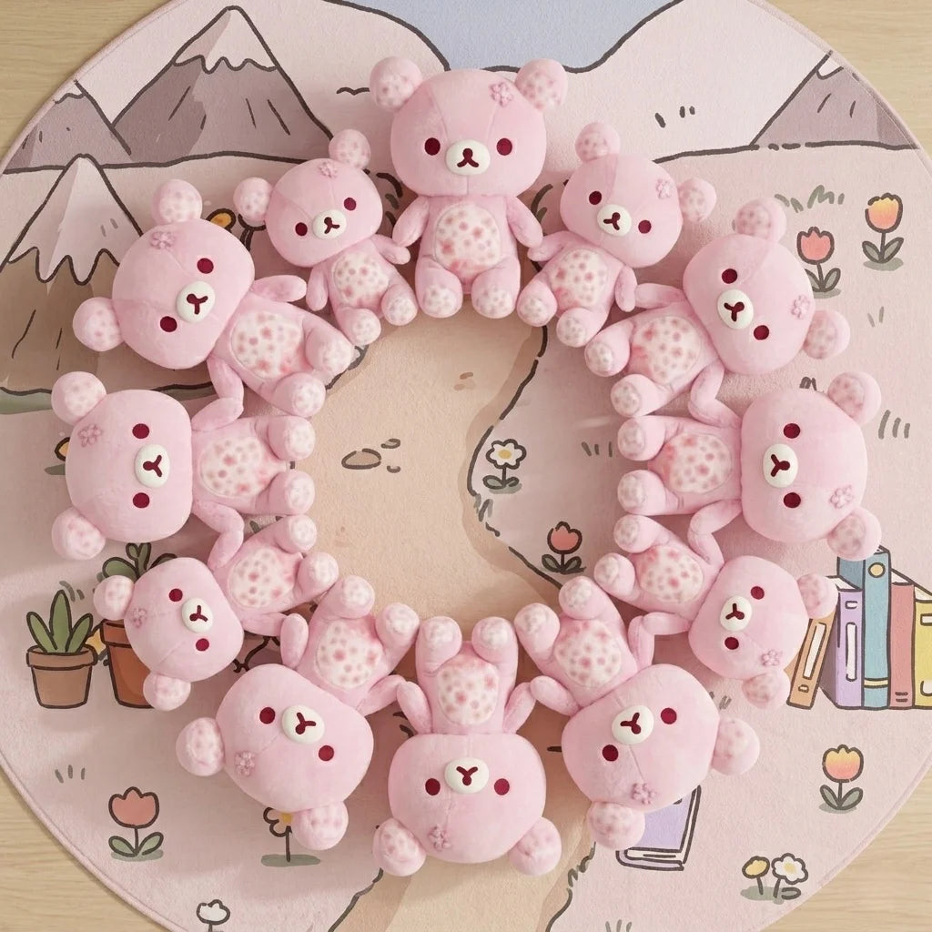 Cherry Blossom Rilakkuma Plush Toys 30/40/50cm Rilakkuma Stuffed Doll Bear Home Decor Toys Kids Dolls Adorably Birthday Gifts