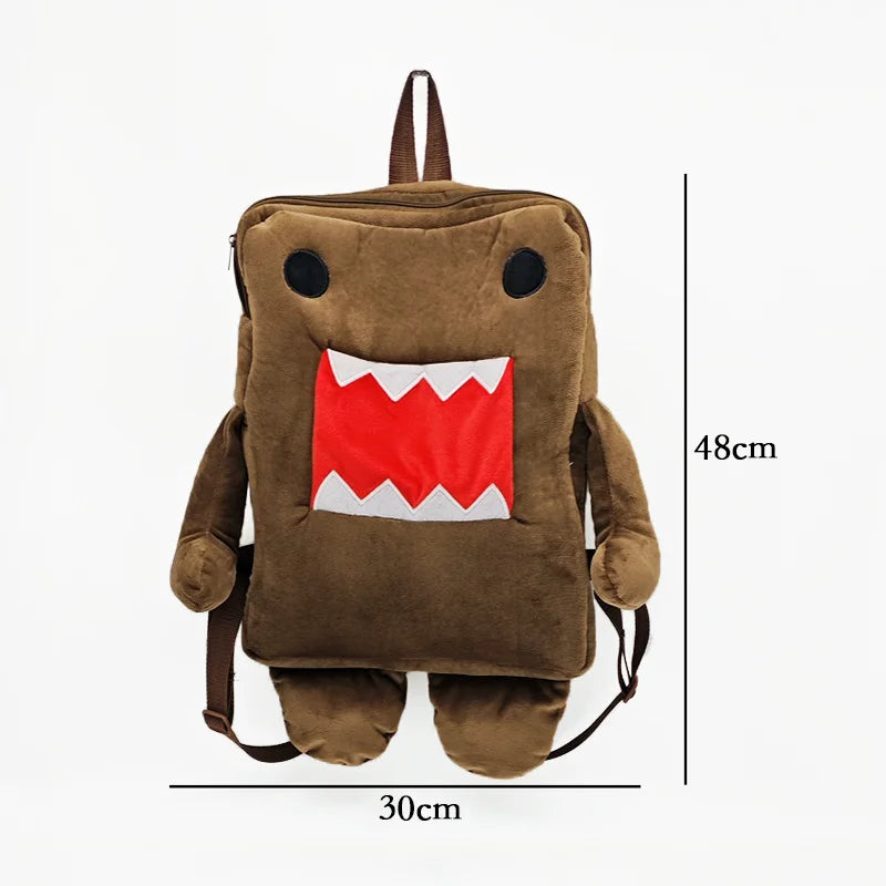 1/5/8pcs Kawaii Domo-kun Plush Bag Cute Brown Stuffed Backpack Cartoon Domo Kun Stuffed Bag Birthday Gifts Wholesale