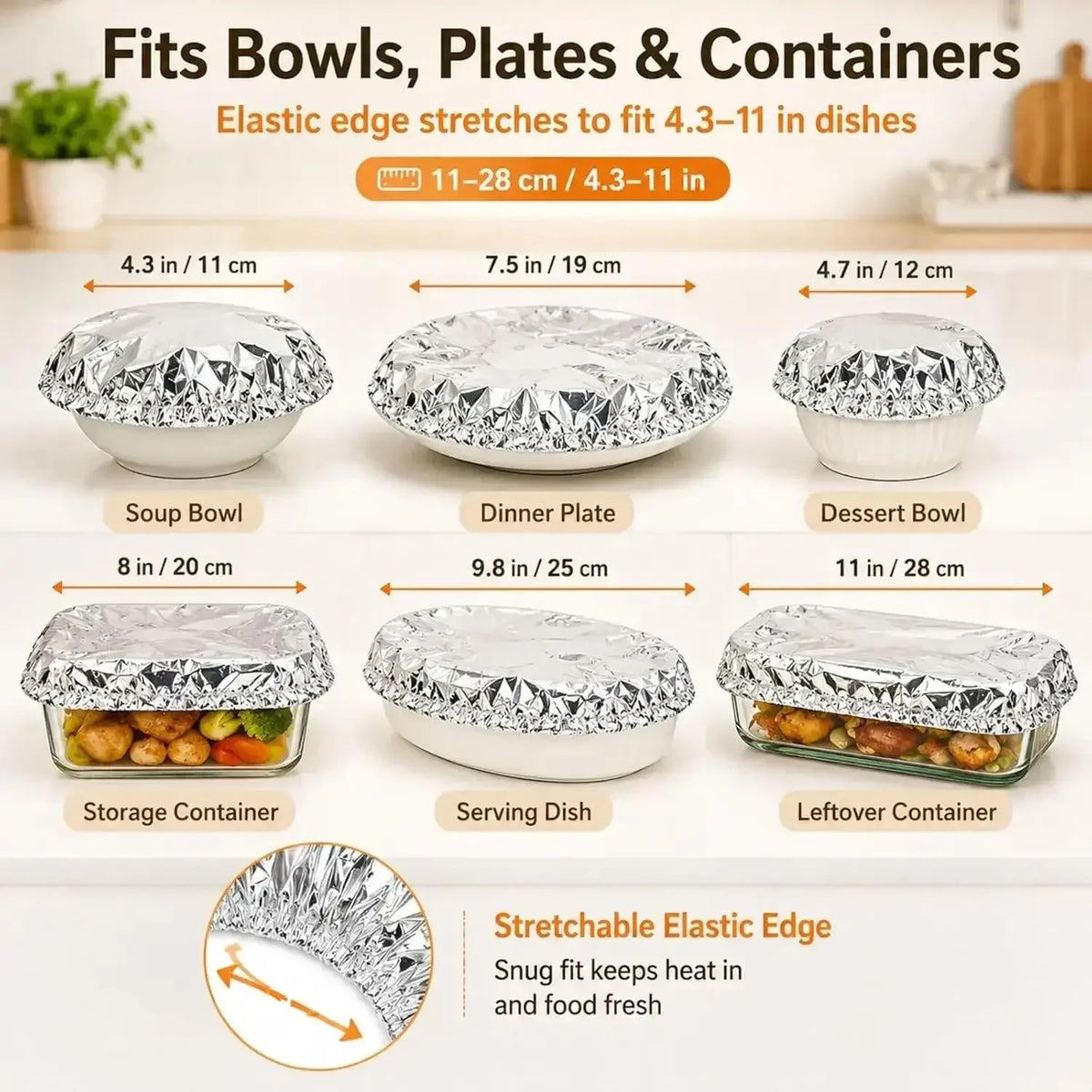 Aluminum Foil Keep Warm Covers Dining Table Food Preservation Cover Microwave Oven Heating Waterproof Oil Proof Kitchen Tools
