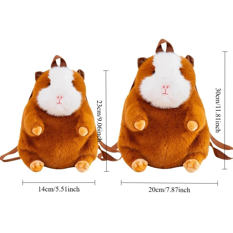 Cute Cartoon Guinea Pig Plush Backpack Soft Stufted Animal Dolls Kawaii Piggy Plushies Bag Student's Backpack Women's Handbag