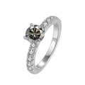 1.0 Carat Simple Design Moissanite Ring with 4 Claw S925 Sterling Silver Women's Engagement Band Fashion Fine Jewelry Gift