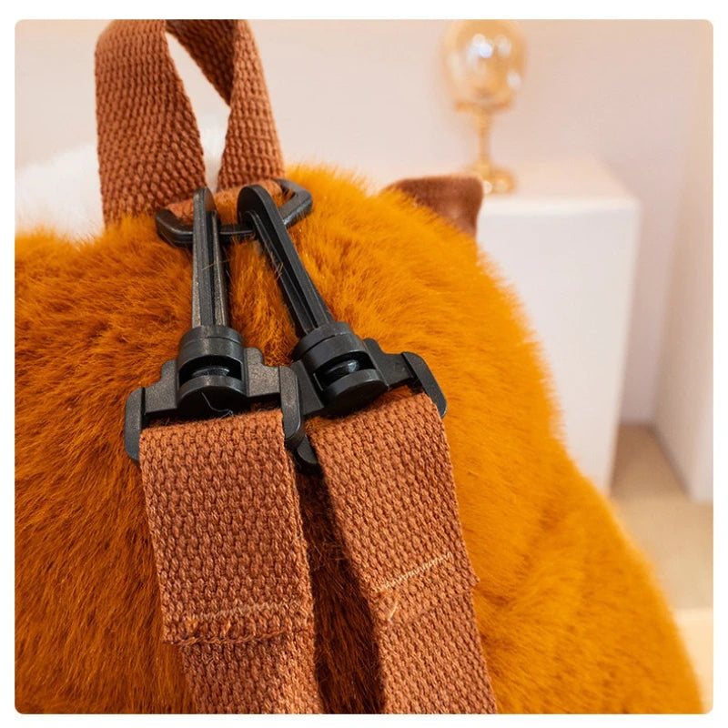 Cute Cartoon Guinea Pig Plush Backpack Soft Stufted Animal Dolls Kawaii Piggy Plushies Bag Student's Backpack Women's Handbag