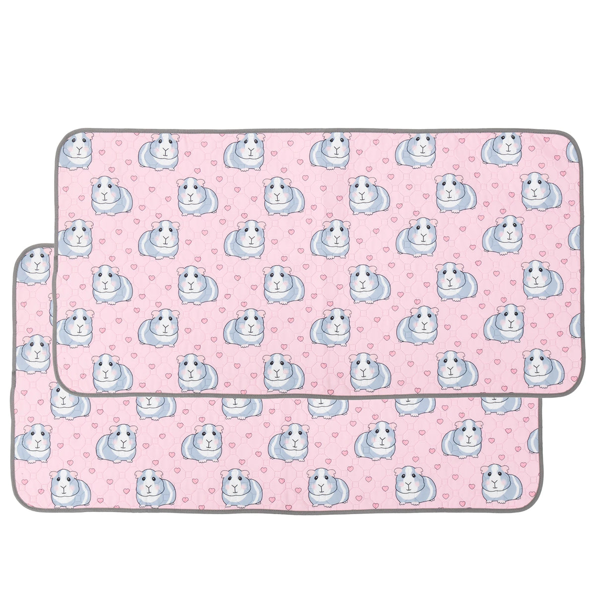 2Pcs Guinea Pig Cage Liner Reusable Washable Rabbit Absorbent Mat Waterproof Hamster Pee Pad for Guinea Pig Rabbit Hedgehog
