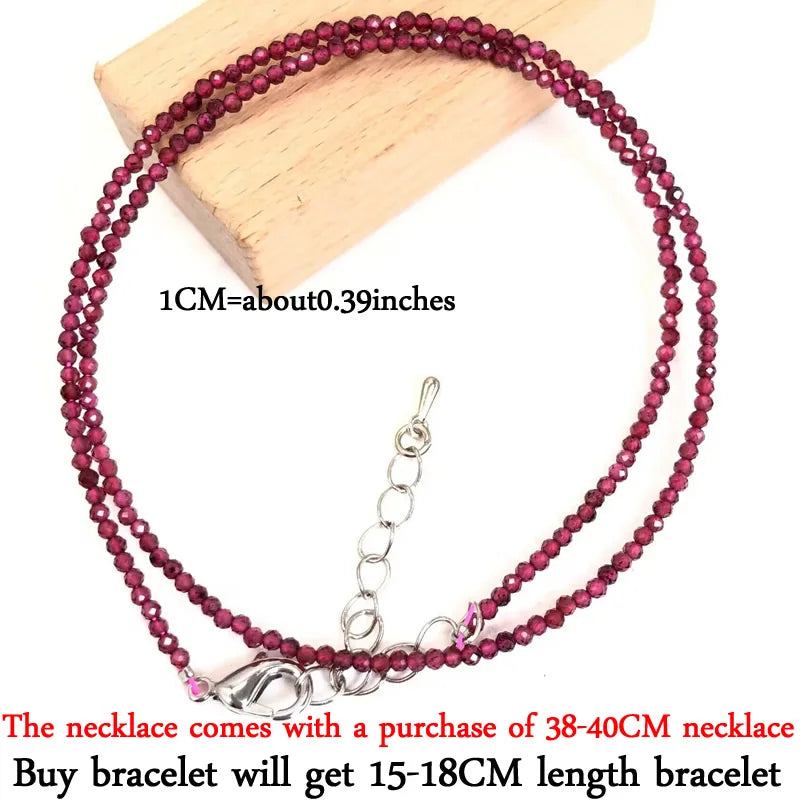 2024 New Boho 2mm Natural Stone Crystal quartz Necklace Bracelet Small Chain Ladies Fashion Accessories Charm Jewelry Accessorie