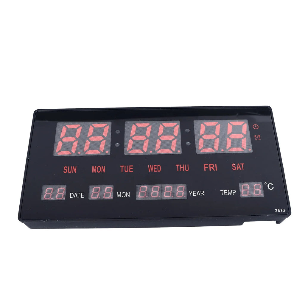 LED Digital Clock Large Digital Wall Clock Hourly Chime Function Backlight Calendar Digital Clock