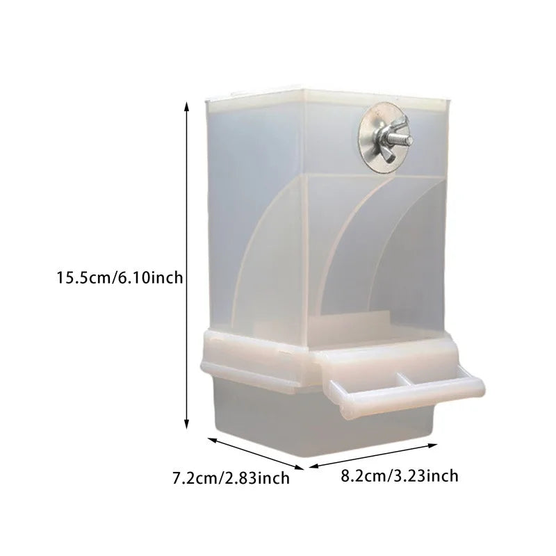 1PC Parrot Feeder Anti-Spill Transparent Bird Food Box Clear Feeding Device for Parrots Durable Bird Feeding Box