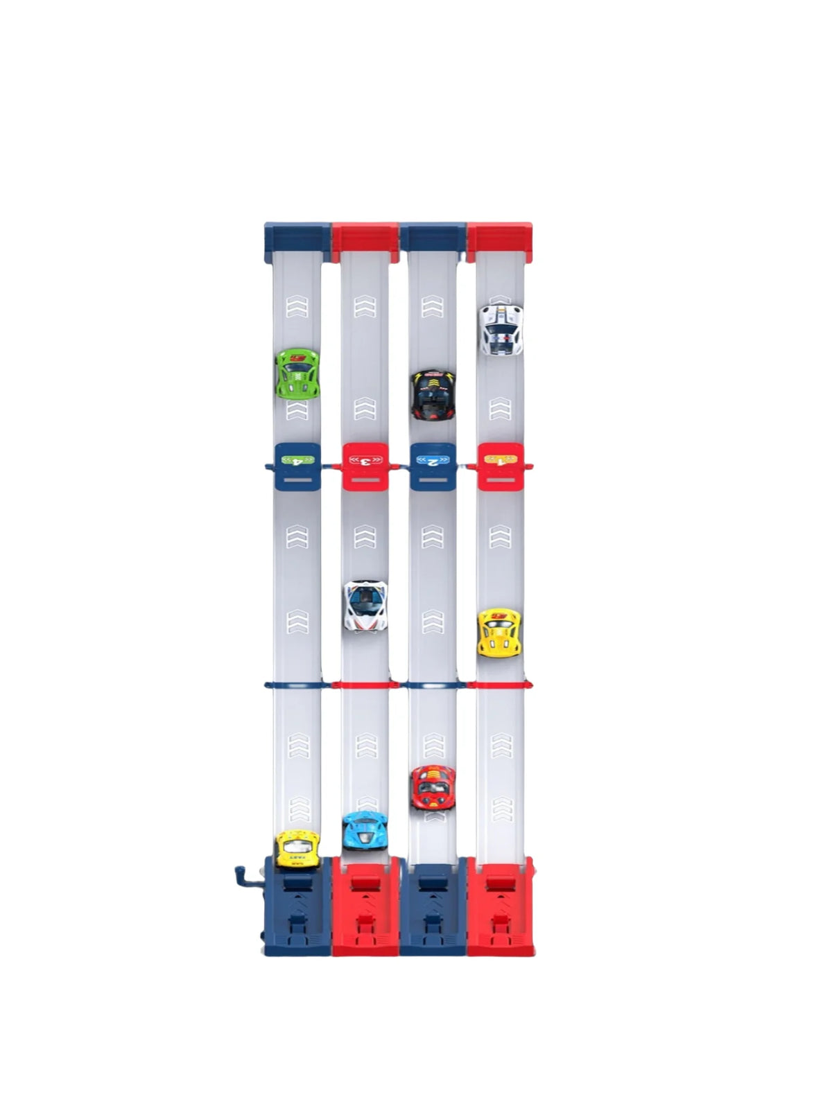 Children's catapult track car, alloy car, multiplayer competitive track car, DIY track assembly, fun toy car