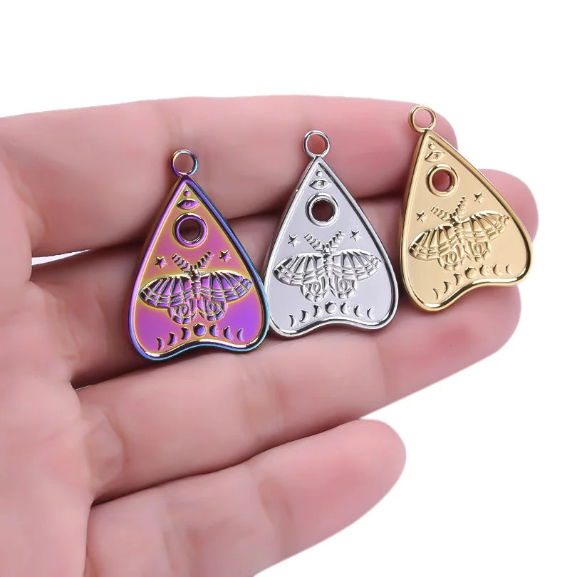 10PCS Ancient Egyptian Scarab Beetle Pendants Charms Stainless Steel Dragonfly Butterfly Pendant for Jewelry Making DIY Necklace