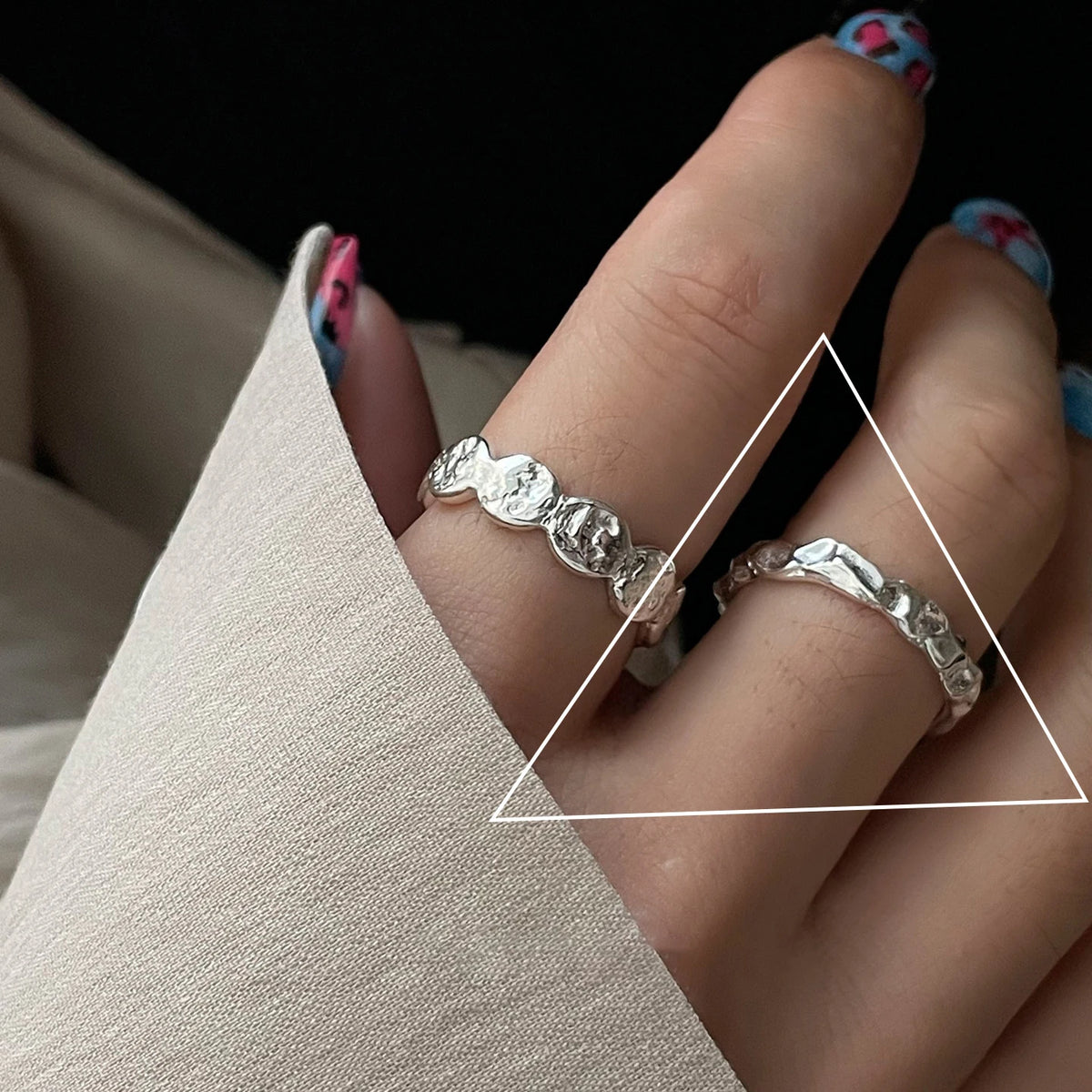 Sam Panda 925 Sterling Silver Mask Ring For Women Gift Frosting Vintage Irregular Personality Punk Jewelry Dropshipping