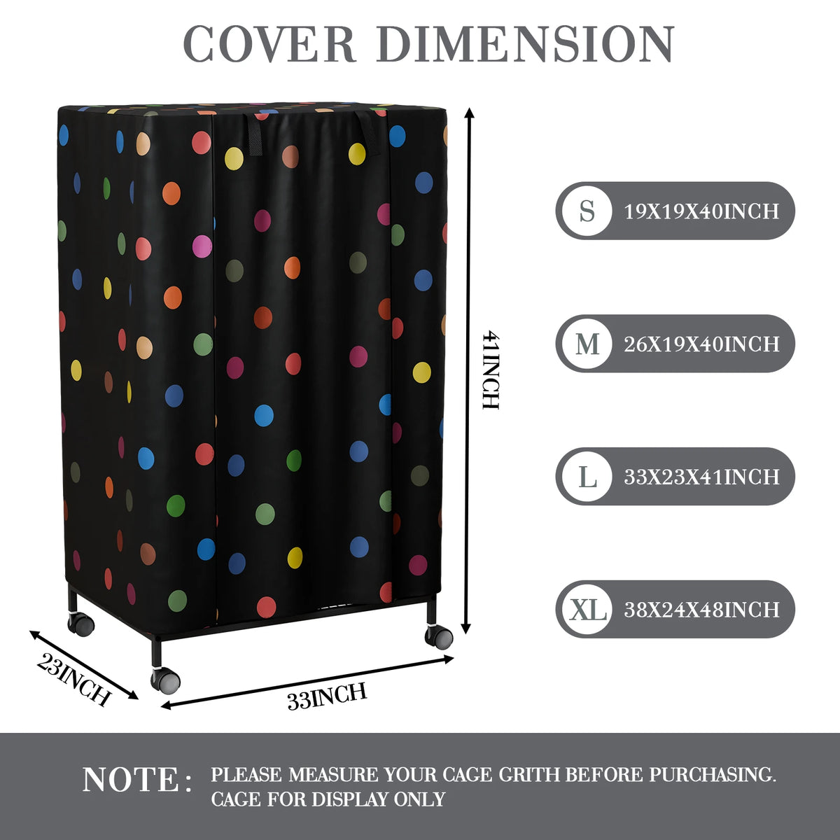 Nighttime Bird Cage Cover with Zipper Panel Blackout Birdcage for Winter Universal Breathable Good Night Enclosure for Bird