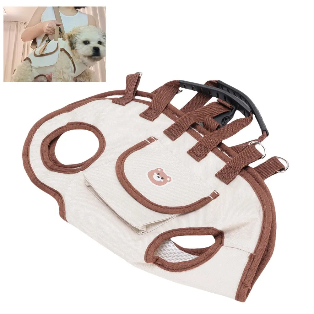 Durable Adjustable Strap Dog Lift Harness Breathable Portable Pet Carrier Cat Carrier Sling Puppy Cat