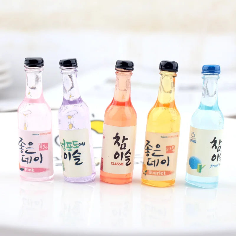 1:12 Doll House Decration Accessories Mini Food Coffee Drink Ice Cream Wine Cup Bottle for Doll DIY Kitchen Toys