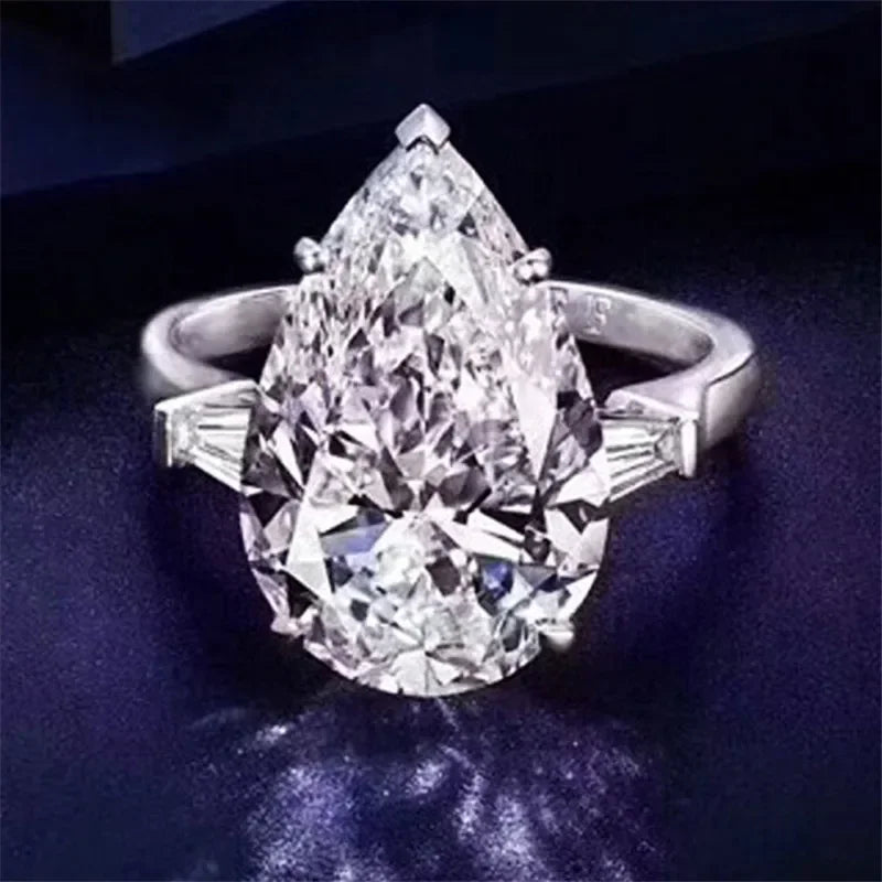 Luxury Oval 8ct Lab Diamond Ring 925 sterling silver Jewelry Engagement Wedding band Rings for Women Men Party accessory