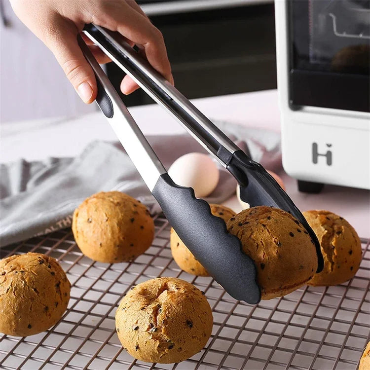 Kitchen Tongs Silicone Food Tongs Non Stick Cooking Serving Tongs For BBQ Salad Steak Pasta Spaghetti Noodles