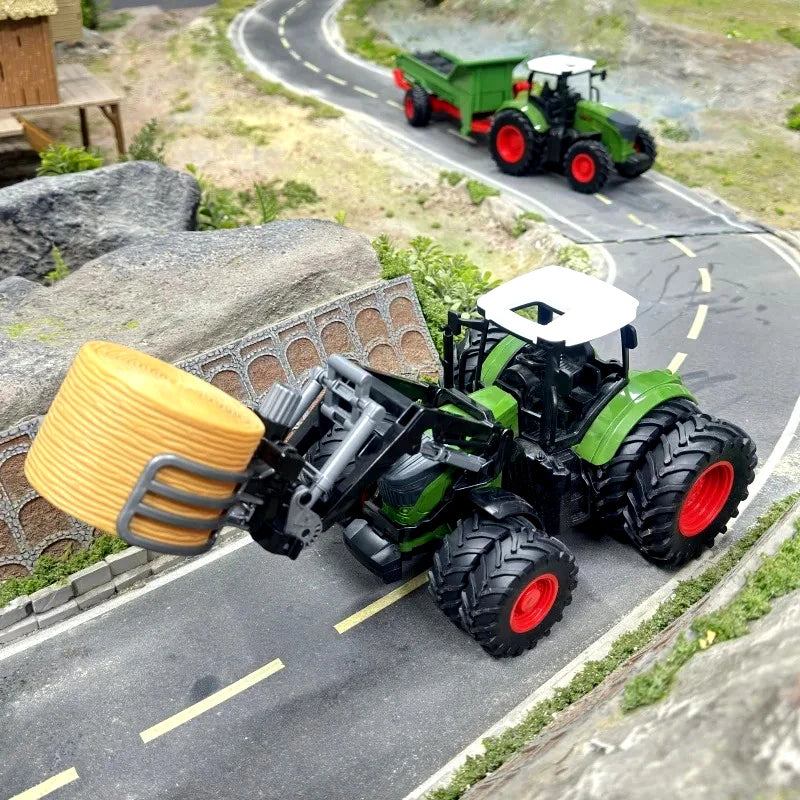 Large Scale Tractor Toys DIY Farmer Car Playset Toy Transport Trailer Engineering Birthday Gifts