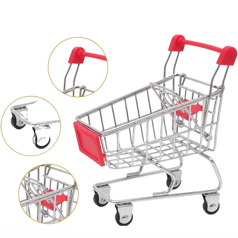 Kid Dollhouse Miniature Supermarket Food Drink Bottle Furniture Handcart Toy Doll House Store Cosplay Game Baby Play House Party