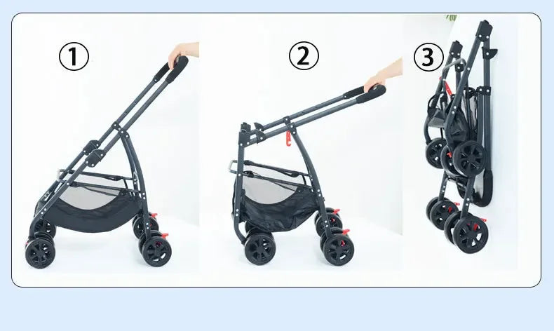 Pet Car Strollers 3in1 Lightweight Foldable Specifically Designed for Walking Dogs Infants Medium-sized Small Dogs Cats Outdoor