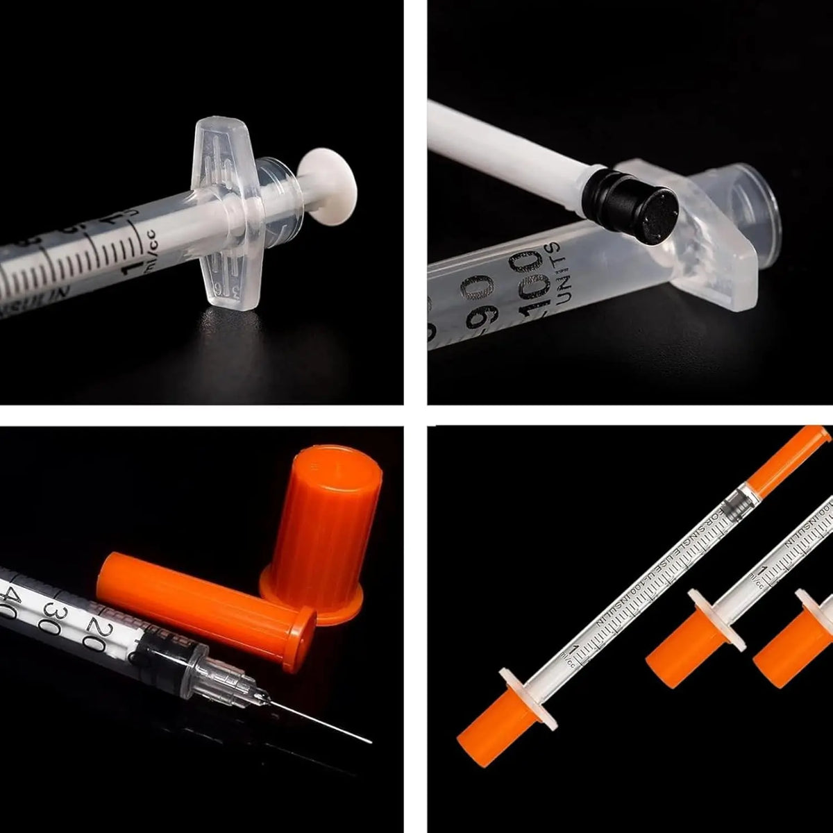 20 Pcs 0.5ml / 1ml Disposable Plastic Veterinary Syringes with Needle, For Pets & Farm Livestock Animals