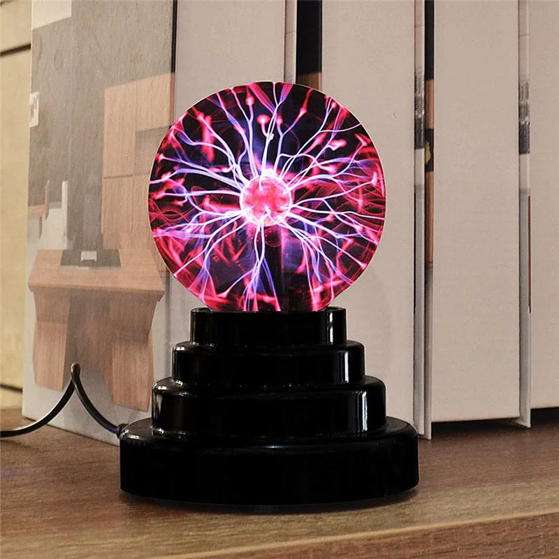 3/4/5/6/8 Inch Magic Plasma Ball Lamp LED Atmosphere Night Light Only Touch Sensitive Glass Plasma Light Bedroom Decor Kids Gift