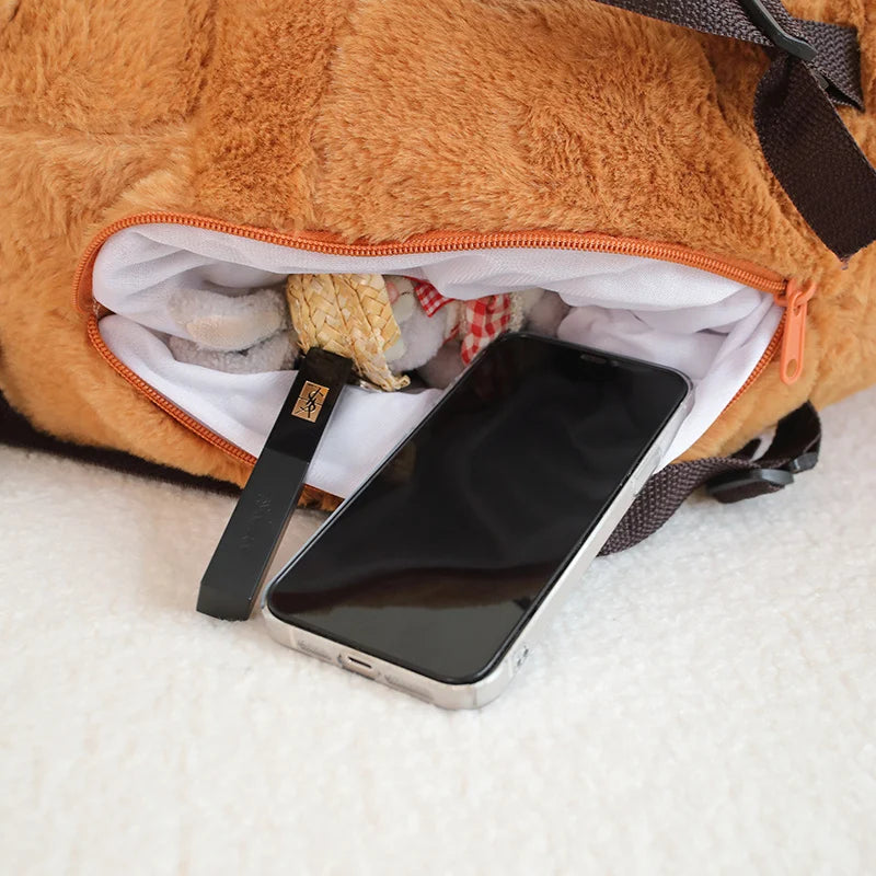 50cm Sea Otter Plush Backpack Cartoon Cute  Plush Toy Soft Stuffed Animal Shoulder Bag for Kids Girls Birthday Gifts