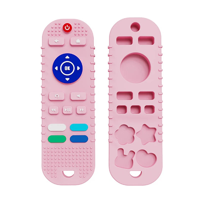 Silicone Baby Teething Toys BPA Free TV Remote Control Shape Teething Toys Chew Relief Soothe Babies Gums for Babies Toddlers