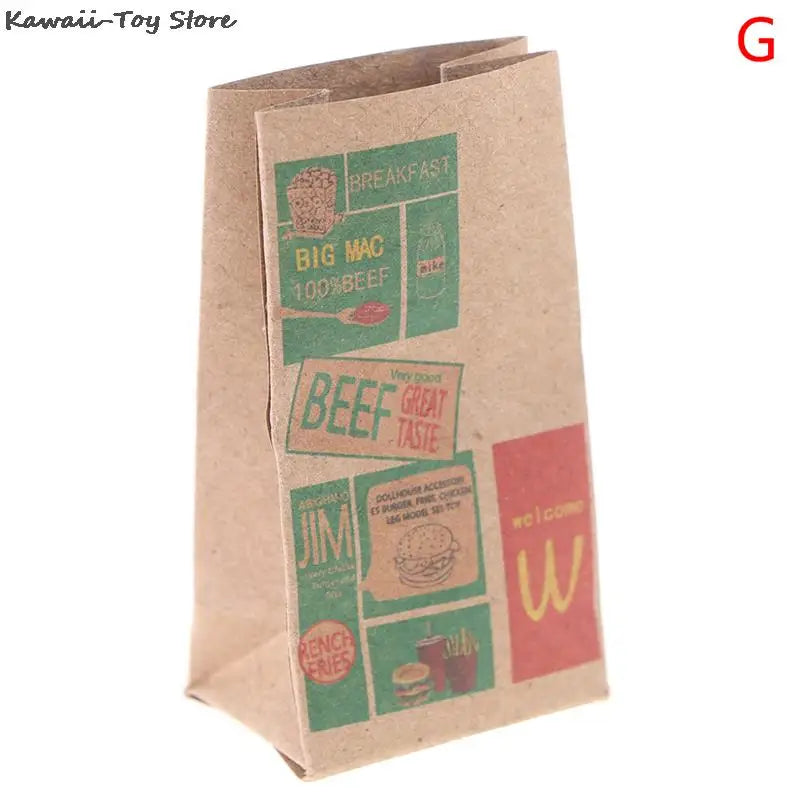 Mini 1/6 Miniature Dollhouse Hamburger Coke Cup Fast Food For Blyth Barbies Doll House Play Kitchen Ice Cream Accessories Toy