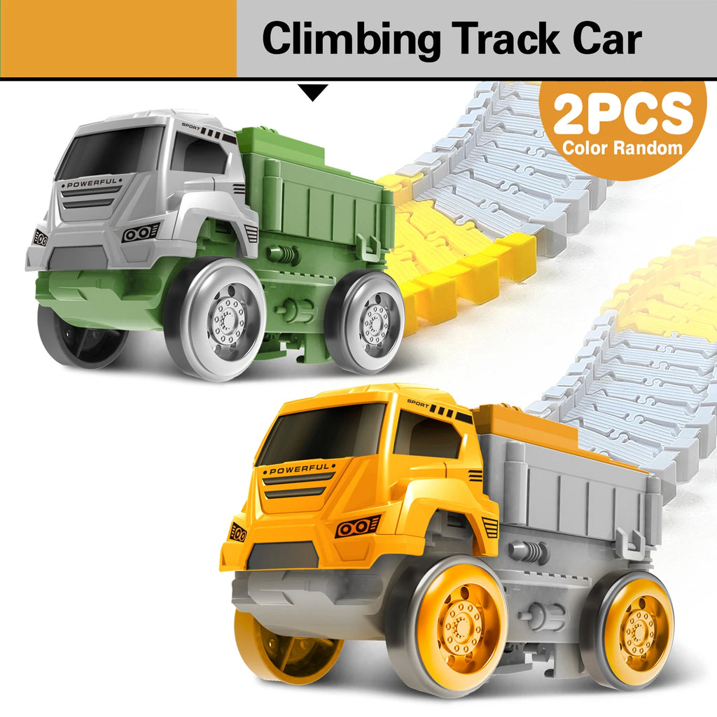 Magic Climbing Track Dinosaur Train Flexible Track Playset Create a Dinosaur World Road Race for Boys 3-9 Years Old Gift