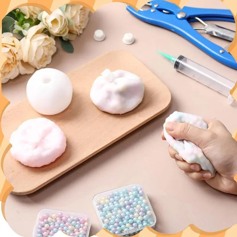 12/24Pcs DIY Ball Making Kit, Blank Ball Skin, Stress Relief Squishy Empty Ball Skin, Water Ball DIY Sensory Play Supplies