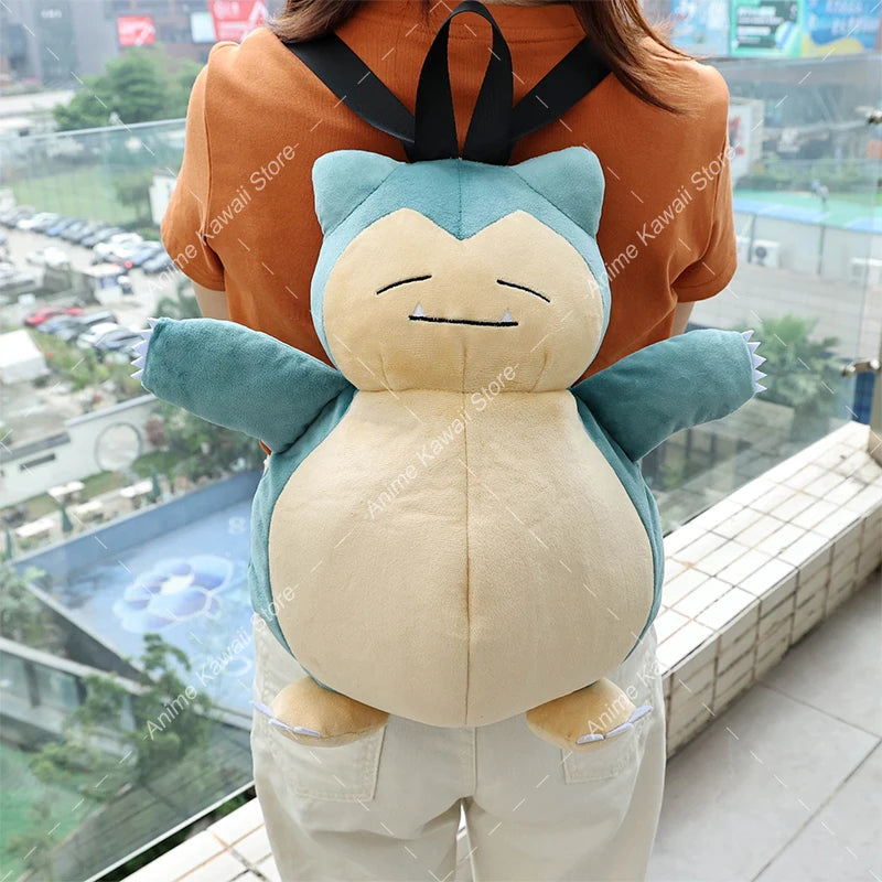 Eevee Mimikyu Charizard Gengar Plush Backpack Funny Cartoon Large-Capacity Student Backpack Kindergarten Bag Child Gift