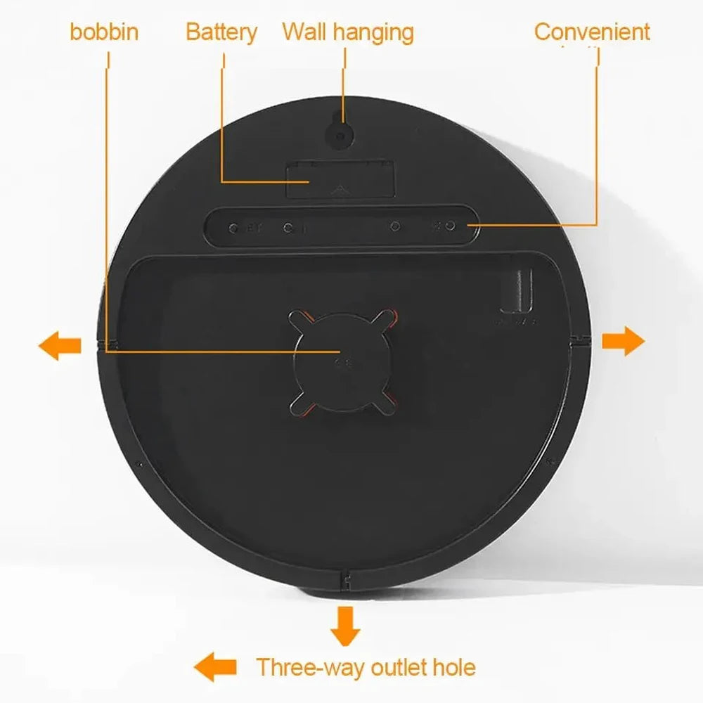 LED Wall Clock with Dual Alarms, Calendar and Temperature Display for Home Decoration. Brightness Adjustable