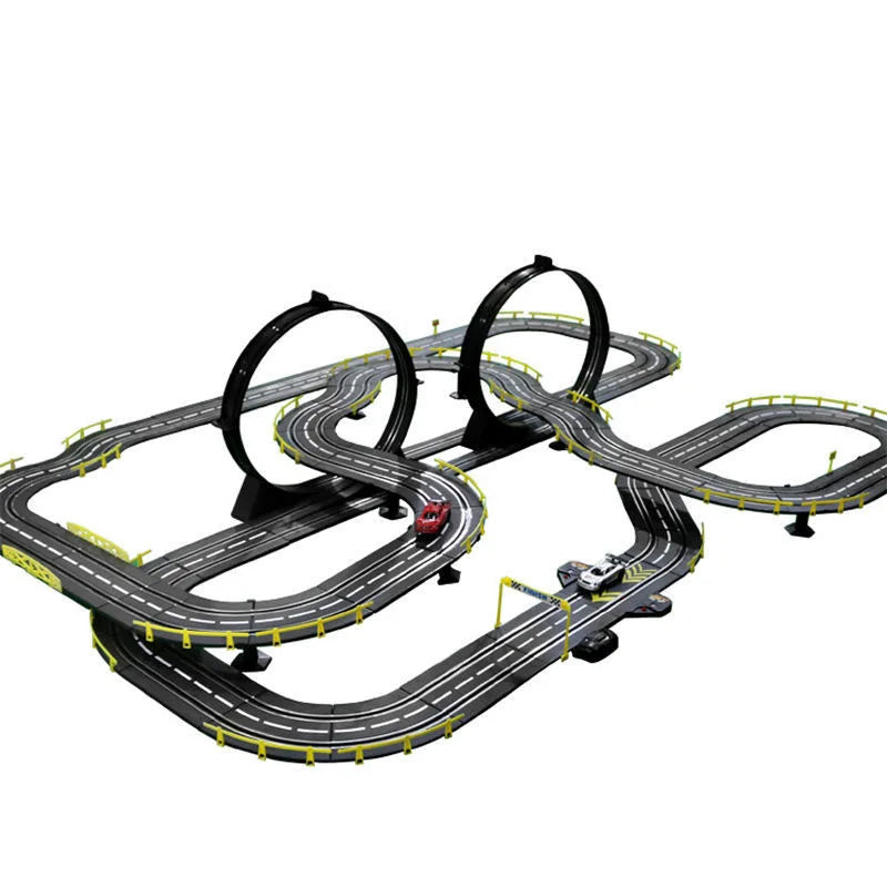 Electric Slot Track Set,1:43 Scale Dual Control Racing Car Toy, Large Double Player Racing Track Vehicle Gift for Boys Ages 8-10