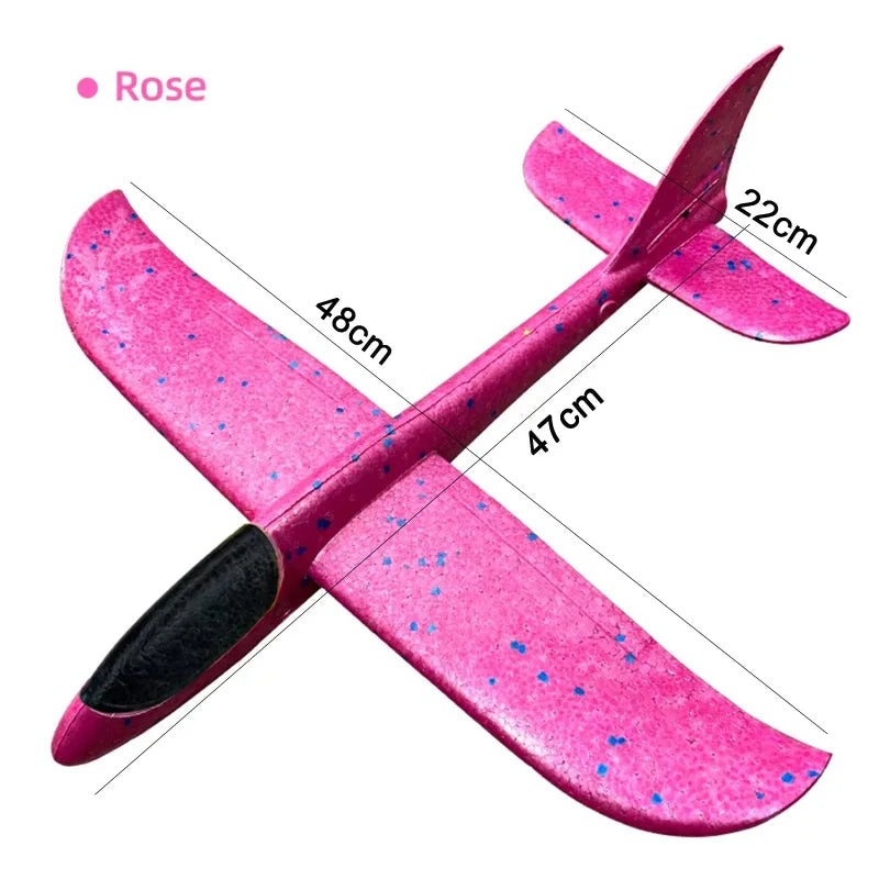 48cm Large Foam Plane Glider Hand Throw Airplane Inertial EPP Bubble Planes Outdoor Launch Kids Toys for Children Boys Gift