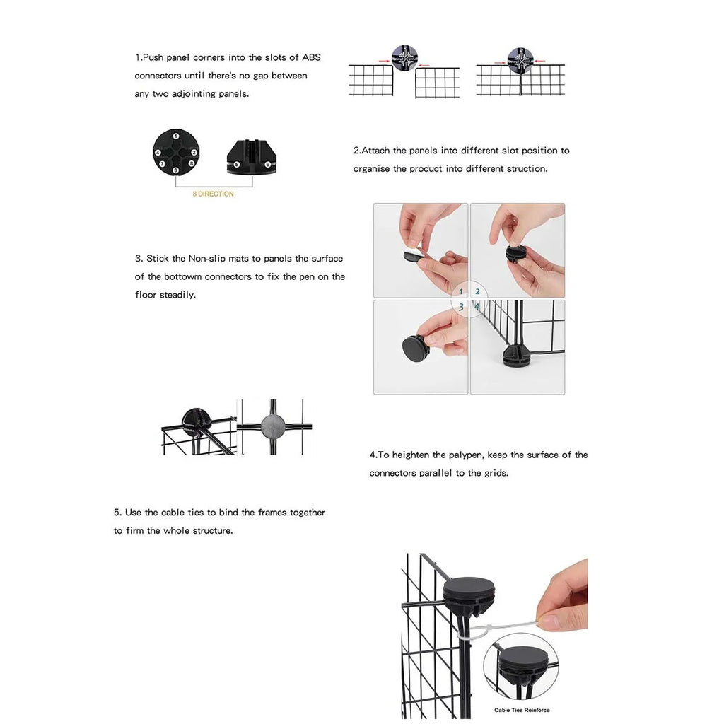 Home-Use Encrypted Mesh Rabbit Cage, Large Indoor Cleaning Base, Guinea Pig-Specific Hiding Spot, Multifunctional Guinea Pig Breeding Cage