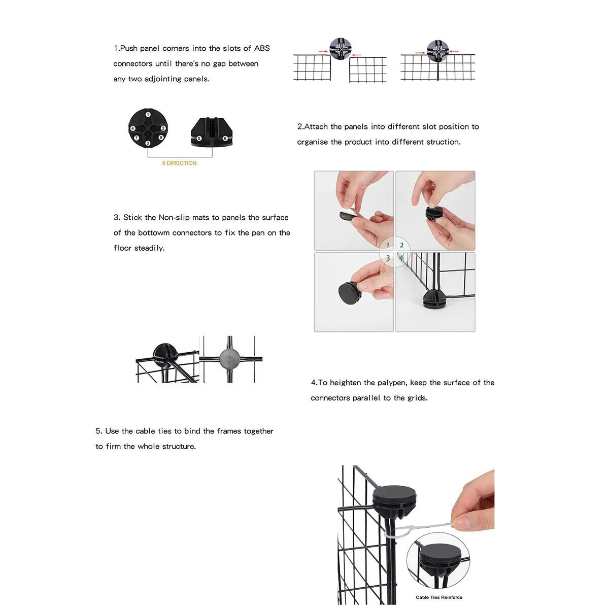 Home-Use Encrypted Mesh Rabbit Cage, Large Indoor Cleaning Base, Guinea Pig-Specific Hiding Spot, Multifunctional Guinea Pig Breeding Cage