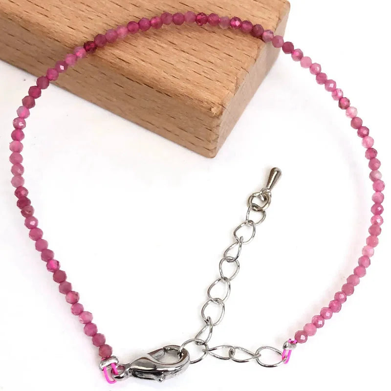 Mini 2-3mm Stone Beaded Faceted Natural Agat Quartzs Necklaces bracelet Female Fashion Party Choker for Women Girls Jewelry Gift