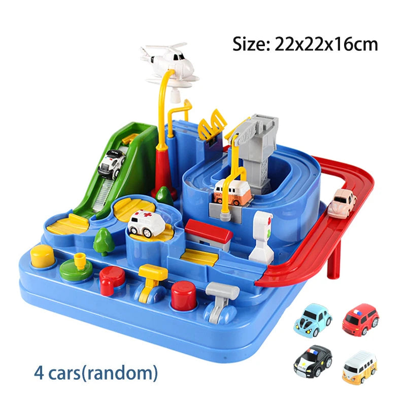 Car Train Track Sets Racing Rail Model Educational Toys Children Adventure Game Mechanical Interactive Animals Space Rocket Toy