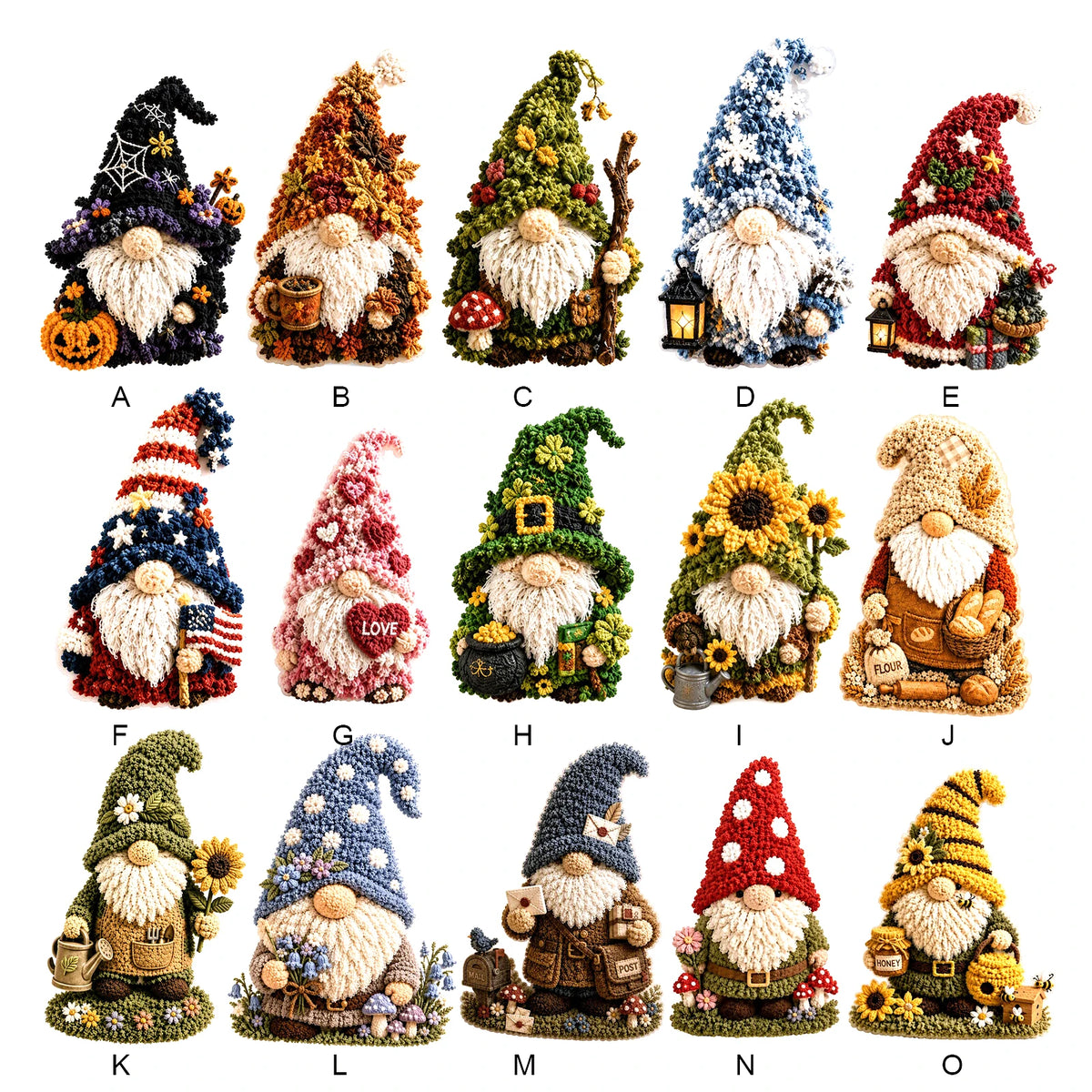 DIY Gnome Craft Kit 3D Fabric Art No Sewing Seasonal Decoration Holiday Gnome Figurine Display Adult