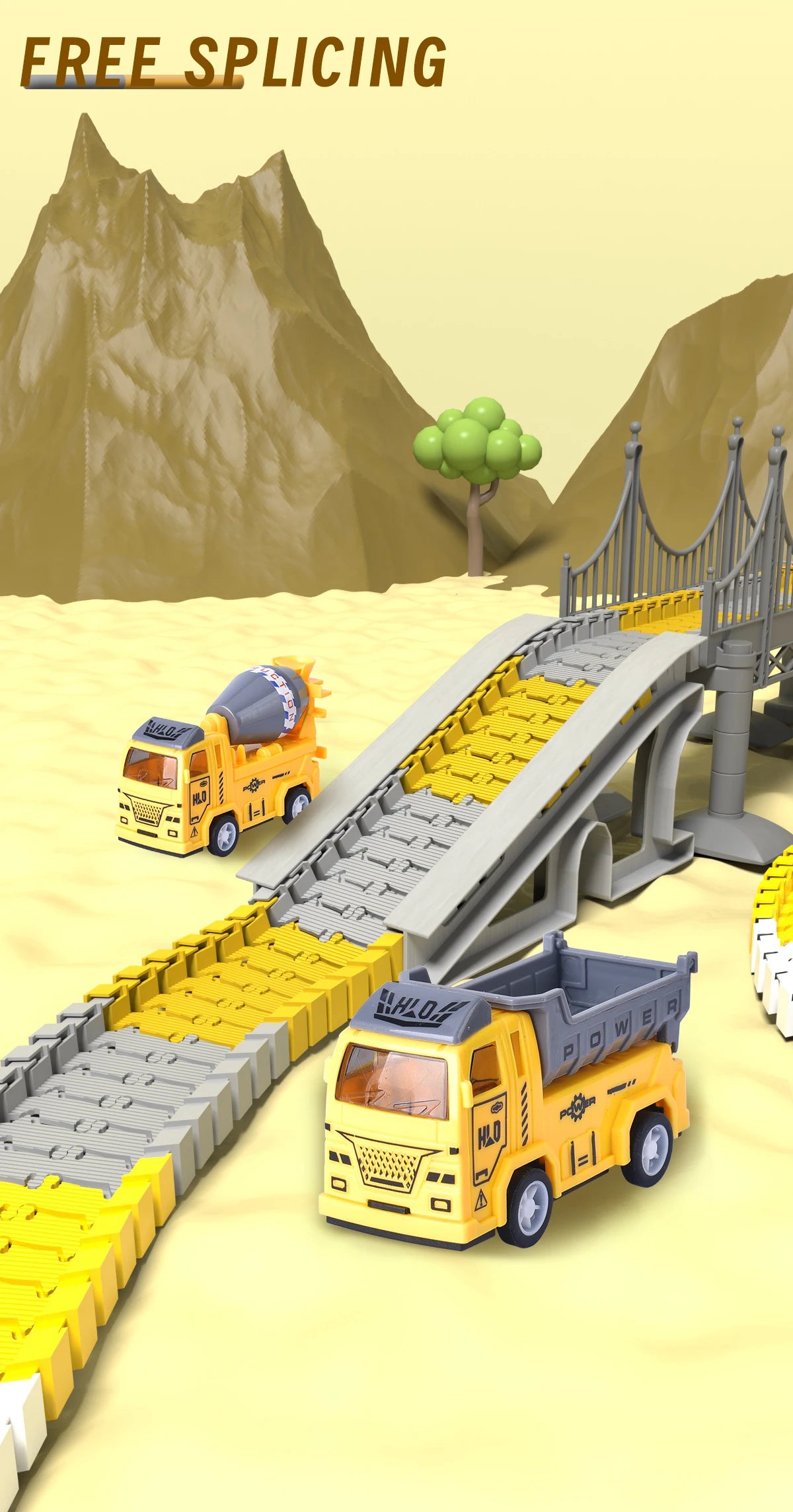 DIY Building Block Track Splicing Puzzle Toy, Electric Track Toy Engineering Minin Car Set Puzzle Kids Toys Track Car Train Toys