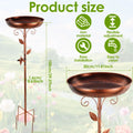Bird feeder Parrot bird birdtub Iron Standing Bowl feeding watering supplies Outdoor Garden Patio Lawn decor bird accessories