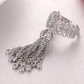 LXOEN Luxury Party Famous Brand Tassel Rings For Women Inlay Cubic Zirconia Adjustable Crown Ring Famous Brand Fashion bague