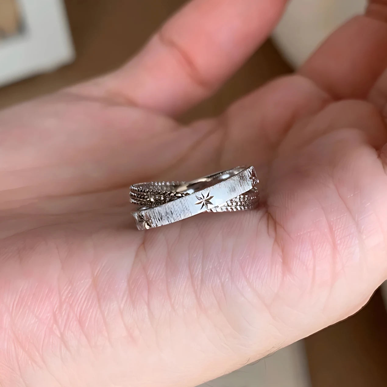 Sam Panda 925 Sterling Silver Mask Ring For Women Gift Frosting Vintage Irregular Personality Punk Jewelry Dropshipping