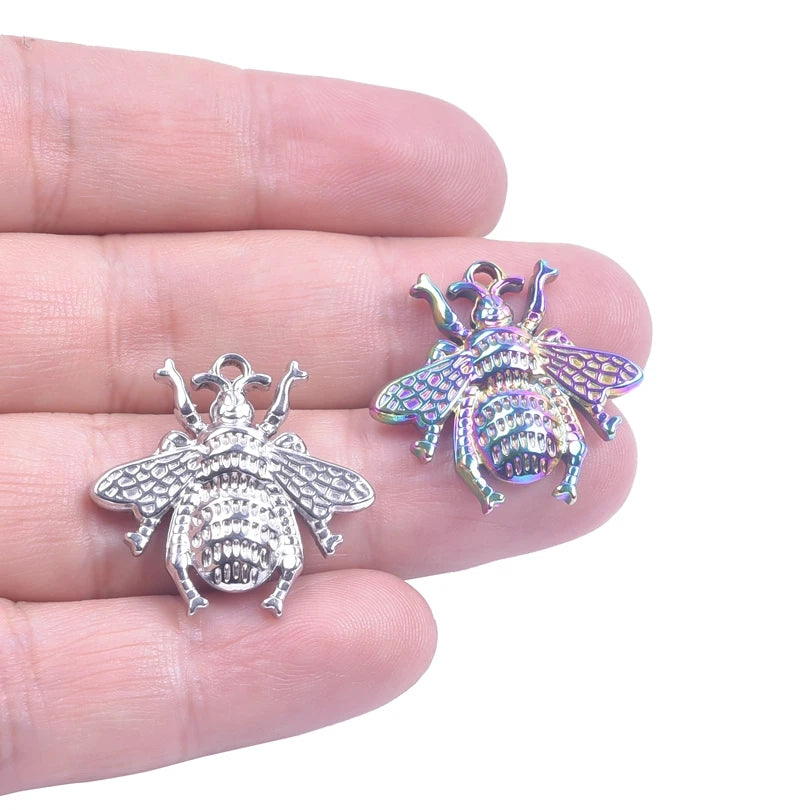 10PCS Ancient Egyptian Scarab Beetle Pendants Charms Stainless Steel Dragonfly Butterfly Pendant for Jewelry Making DIY Necklace