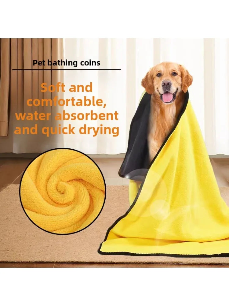 1-10pcs Pet Absorbent Towel Dog Cat Quick Drying Bath Towel Ultra-fine Fiber Super Absorbent Pet Towel Cleaning Supplies