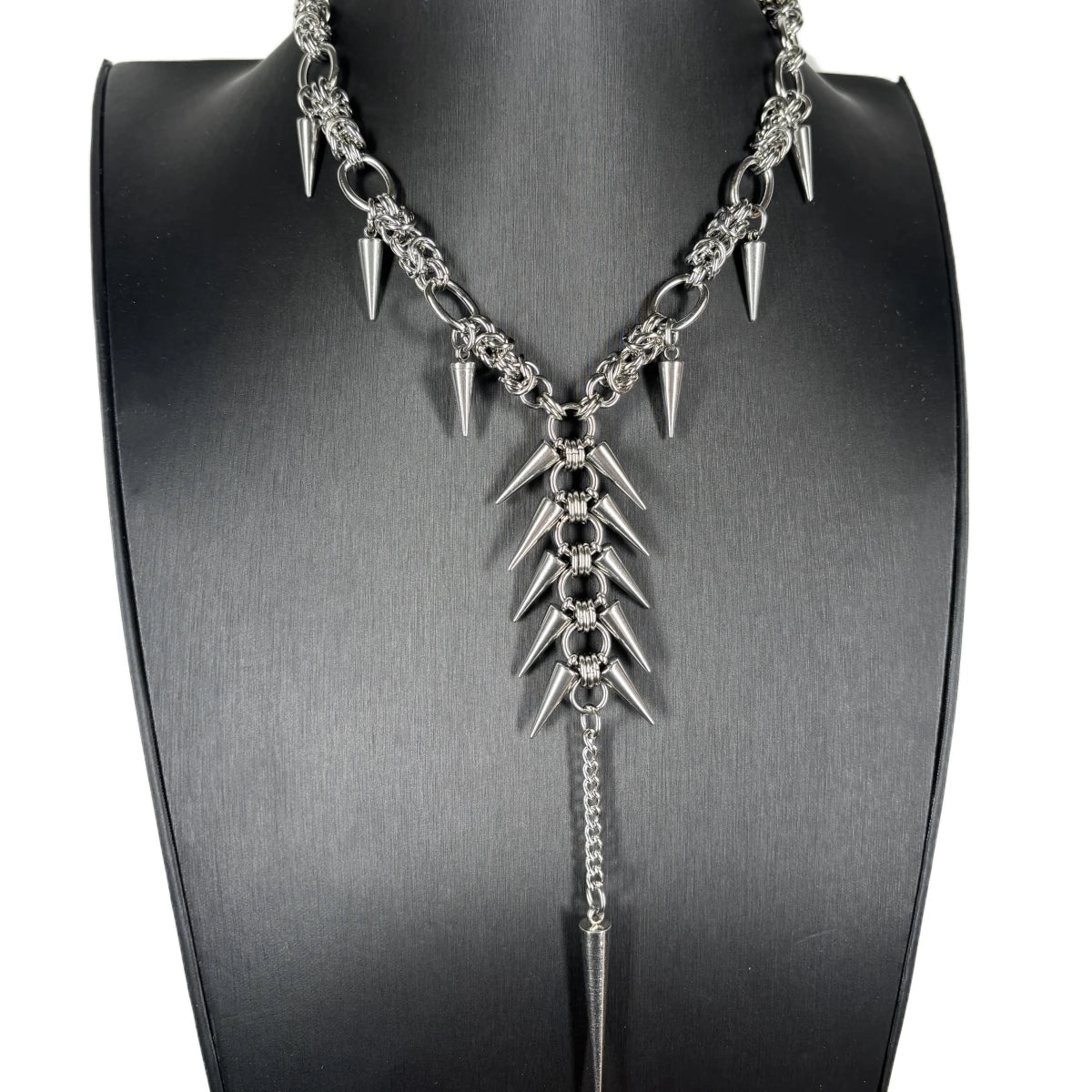 Punk Grunge Rock Rivet Long Pendant Chain Cool Fashion Handmade Geometric Necklace Goth Charm Jewelry Hip Hop Accessories