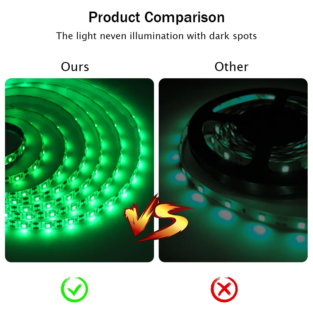DC 5V USB LED Strips 2835 Warm Cold White LED Strip Light TV Backlight Lighting Tape for Room Decor 0.5m-5m LED String Light