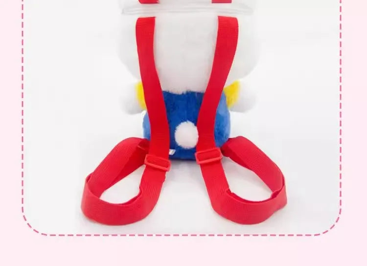 Genuine Anime Sanrio Hello Kitty Plush Backpack Kawaii Stuffed Toy Cartoon Schoolbag Bag for Girls Kids Birthday Gift